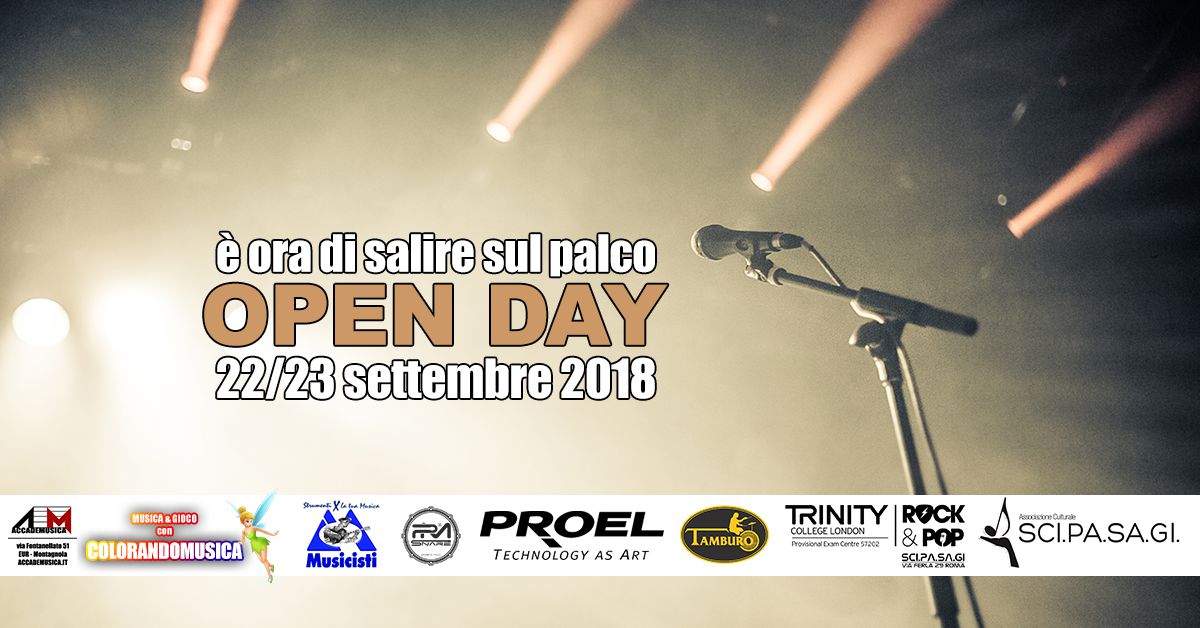 Open Day SciPaSagi 22 e 23 settembre 2018 con loghi